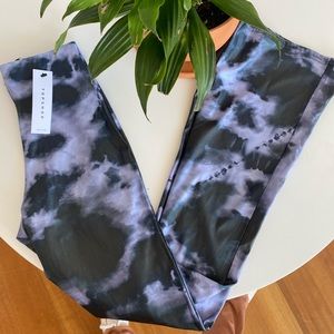 New-Topshop Tie-dyed Satiny Flared Leggings Women's Size 2